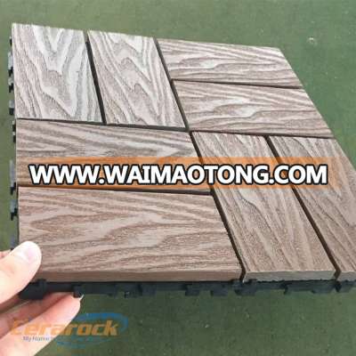 Factory offer DIY co-extrusion composite wpc decking tiles for outdoor using